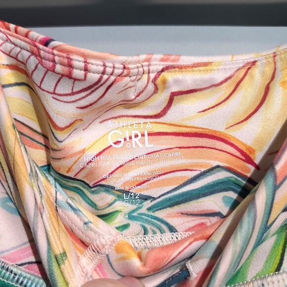 Athleta Girl High Rise Printed Chit Chat Capri - Picture 4 of 5